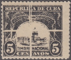 REP-242 CUBA REPUBLICA REVENUE TIMBRE NACIONAL 1937 PROOF. PRUEBA DE CLICHE DESTRUIDO. - Postage Due