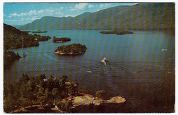 AERIAL VIEW FROM HULETTS ON LAKE GEORGE - Vedi Retro - Formato Piccolo - Lake George