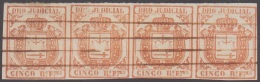DER-75 CUBA SPAIN ESPAÑA. REVENUE DERECHO JUDICIAL.5r NARANAJA 1856. - Segnatasse