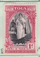 Tonga 1938 SG 71 Mint Hinged Toned Gum - Tonga (1970-...)