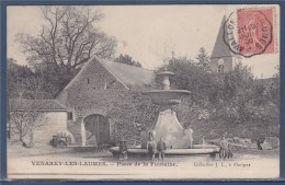 = Venarey Les Laumes (Côte D'Or) Place De La Fontaine Timbre 129 Le 19.6.1906 - Venarey Les Laumes