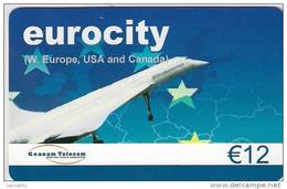 EUROCITY 12 Euros Prepaid Calling Card  CONCORDE - [3] Sim Cards, Prepaid & Refills