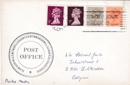 Gelopen  => Lichtervelde  / Langste Naamstempel ! ( Meestal Afgekort Tot LW - 6 ) Gelegen In Wales Omgeving Bangor - Postmark Collection