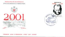 N°26 N -FDC (1er Jour) Monaco 2001 -André Malraux- - FDC