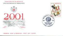 N°28 N -FDC (1er Jour) Monaco 2001 - FDC