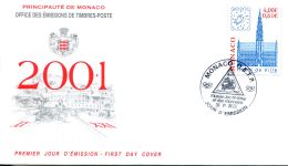 N°40 N -FDC (1er Jour) Monaco 2001 - - FDC