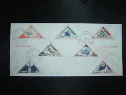 LETTRE 1ER JOUR TIMBRES-TAXE 20F + 10F + 5F + 4F + 3F + 2F + 1F OBL.29-6-53 + 12-4-54 MONACO A - Storia Postale