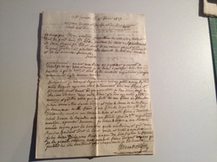 TESTAMENT,1835, Manuscrit, St Junien,  87, Hte Vienne - Manuscripts
