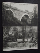 ROQUEFORT (Landes) - Lot De 2 CPA - Le VIADUC Du CHEMIN De FER - BARRAGE Du MOULIN - Voyagées - Roquefort