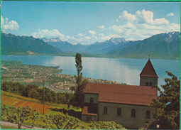 Suisse - Du Mont Pèlerin Vue Sur Vevey, La Tour De Peilz, Lac Léman Et Les Dents Du Midi - La Tour-de-Peilz