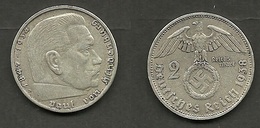 Germany 1938 Silver Coin 2 RM - 2 Reichsmark