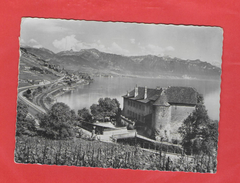 CPSM SUISSE CANTON DE VAUD SAINT SAPHORIN LAVAUX  CHATEAU DE GLEROLLES LE VIGNOBLE ET LE LAC LEMAN - Saint-Saphorin