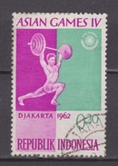 Indonesie Indonesia 354 Used ; Gewichtheffen, Weightlifting, Halterophile 1962 ; NOW MANY STAMPS INDONESIA VERY CHEAP - Weightlifting