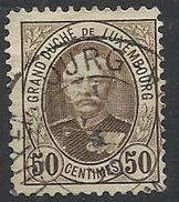 Luxembourg N° 65 Oblitéré - 1891 - 1891 Adolphe Front Side