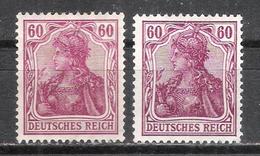 Reich Deux Nuances Du N° 90 Neufs * - Unused Stamps