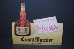 Ancienne Carte De Réservation De Table De Restaurant, No Menu, Liqueur Grand Marnier - Menus