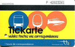 Ticket Du Tramway De Bordeaux (France) - Europa