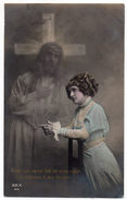 Cpa Jeune Femme En Prière Avec Jésus - Vous Qui Savait Lire En Mon Coeur, Compatissez à Ma Douleur - Rex 4110 - Vrouwen