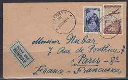 Yugoslavia 27.VIII.1948 Airmail Letter From Zagreb To France - Luftpost