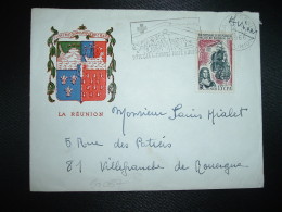 LETTRE Illustrée LA REUNION TP ILE BOURBON 15F CFA OBL.MEC.17-12-1966 SAINT-DENIS REUNION - Brieven En Documenten