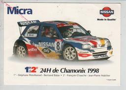Cpm St002360 Nissan Micra 1er & 2eme 24h De Chamonix 1998 - Rallyes