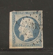 N° 10, 25 Cts Bleu, Pc 3537, Versailles, Seine Et Oise - 1852 Louis-Napoléon