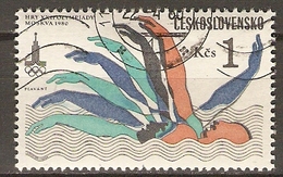 TCHECOSLOVAQUIE       -    NATATION   -    Oblitéré - Schwimmen