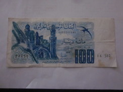 BILLET ALGERIE 100 DINARS 1981 - Algerien