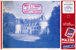 Pil M/ Buvard Pile MAZDA " Château De Bussi Le Grand"  (N= 15) - Piles