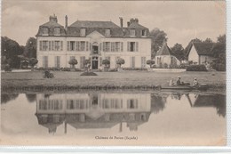 PARON Façade Du Château, Personnages Sur Une Barque - Paron