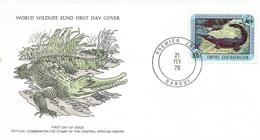 Centrafrique Empire RCA CAR 1978 Bangui WWF Crocodile FDC Cover - FDC