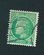 N° 680  Type Ceres De Mazelin 2 Frs Vert Timbre France 1945-47 Oblitéré - 1945-47 Ceres (Mazelin)