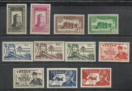 FEZZAN 1949  TERRITORIO MILITARE TERRITOIRE MILITAIRE 1a EMISSIONE SERIE COMPLETA COMPLETE SET MNH - Nuevos