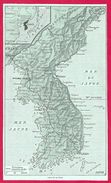 Corée Carte Larousse 1948 - Zonder Classificatie
