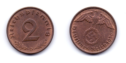 Germany 2 Reichspfennig 1939 D - 2 Reichspfennig