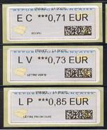 Atms, NABANCO, Tarif 2017, EC 0.71, LV 0.73, LP 0.85, Avions Thermiques, Catalogue Michel N° 55, Coins Grands Arrondis. - 2000 Type « Avions En Papier »