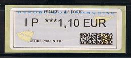 Atm, NABANCO, Tarif 2017, LETTRE PRIO INTER IP 1.10EUR,avions Thermique, Catalogue Michel N° 55, Coins Grands Arrondis. - 2000 « Avions En Papier »