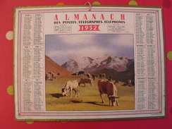 Almanach Des PTT. 1952. Calendrier Poste, Postes Télégraphes.. Paturage Montagne Vache - Grossformat : 1941-60