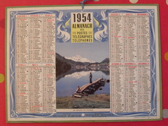 Almanach Des PTT. 1954. Calendrier Poste, Postes Télégraphes.. Pêche - Tamaño Grande : 1941-60