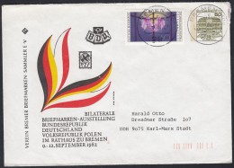 BRD PU 117 + ZFr. BRD 1201 PF I, Privatumschlag Des Bremer BSV Mit Stempel: Bremen 12.4.1984 - Buste Private - Usati