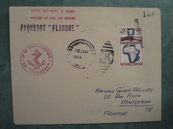 POSTE EN MER, A BORD Du PAQUEBOT " FLANDRE" - Maritime Post