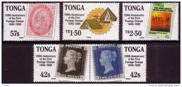 Tonga - 1990 - 150th Anniversary Of Stamps - MNH Set Of 5 - Tonga (1970-...)