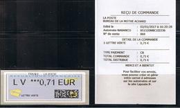 Atm, NABANCO, Tarif 2017, BOGUE, LV 0.71 Au Lieu De EC 71 EUR  ,avions Thermiques, Michel N° 33, Coins PETITS Arrondis. - 2000 Type « Avions En Papier »