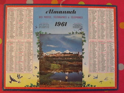 Almanach Des PTT. 1961. Calendrier Poste, Postes Télégraphes.. Chateau De Chinon - Grossformat : 1941-60