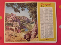 Almanach Des PTT. 1962. Calendrier Poste, Postes Télégraphes.. Saint Cirq Lapopie Lot - Tamaño Grande : 1941-60