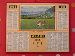 Almanach Des PTT. 1964. Calendrier Poste, Postes Télégraphes.. Repos à La Campagne - Grand Format : 1941-60