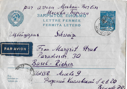 RUSSLAND & UdSSR → Letter From MOSCOU Via BERLIN To BASEL Anno 1940 - ...-1949