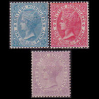 BR.HONDURAS 1884 - Scott# 13-5 Queen 1-4p LH - Honduras Británica (...-1970)