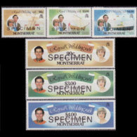 MONTSERRAT 1981 - Scott# 465-70 Diana Specimen Set Of 6 MNH - Montserrat