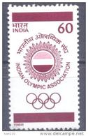 1988. India, Indian Olympic Assotiation, 1v, Mint/** - Unused Stamps